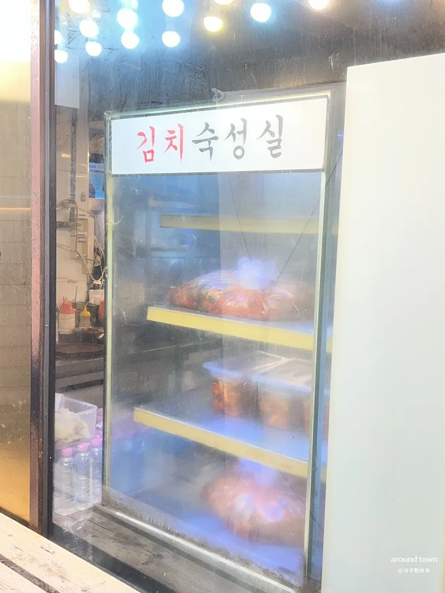 The kimchi-aging room set up on one side of the store