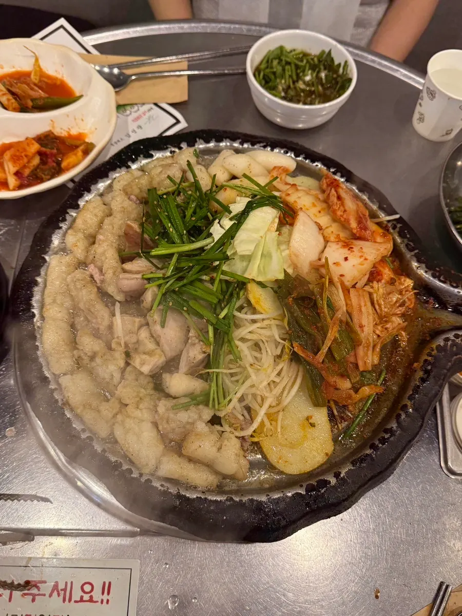 Gopchang and makchang grilling with fatty outer edges