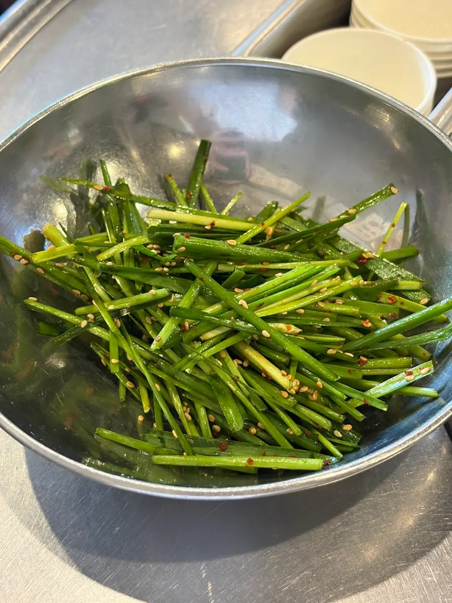 Signature sauce made with minari and cheongyang chili