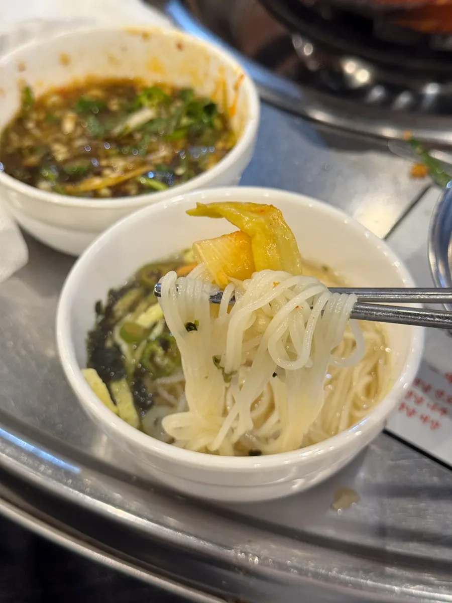 Anchovy janchi noodles ordered as a side