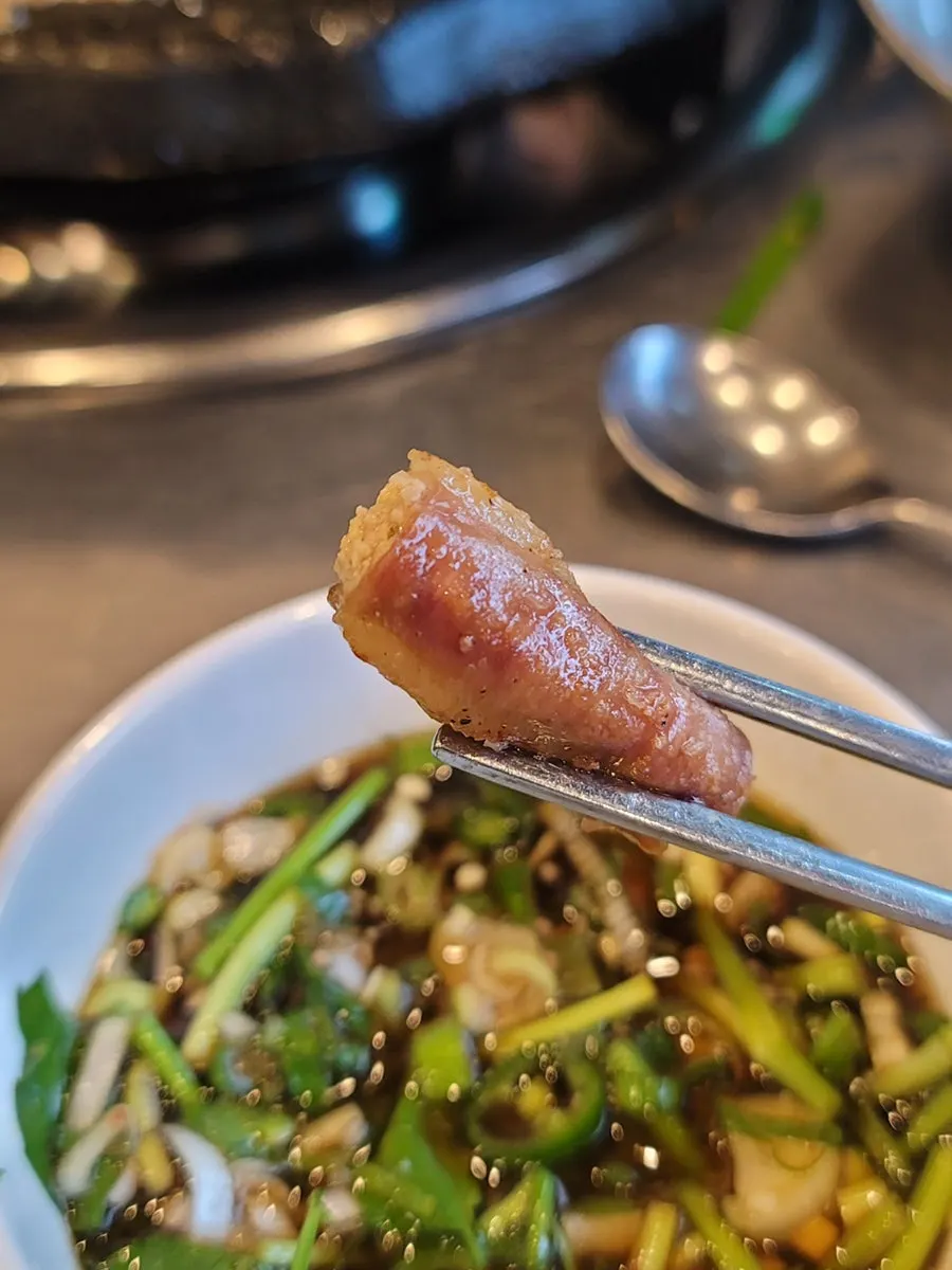 오동통하게 구워진 한우대창