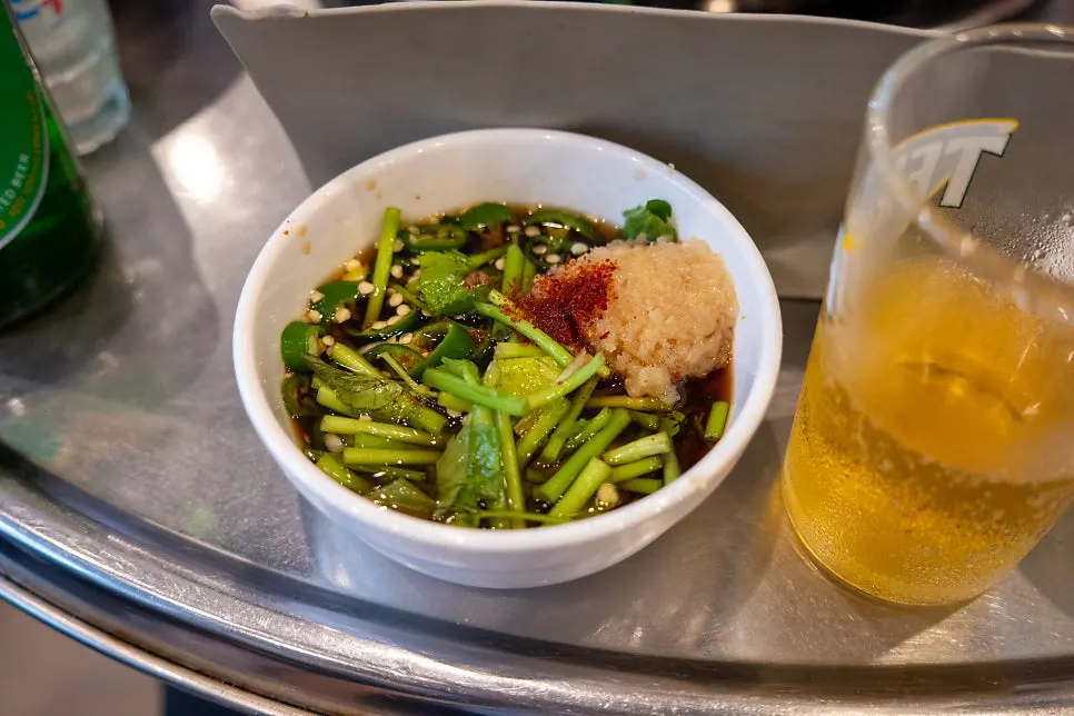 Soy-based house dipping sauce served with the gopchang