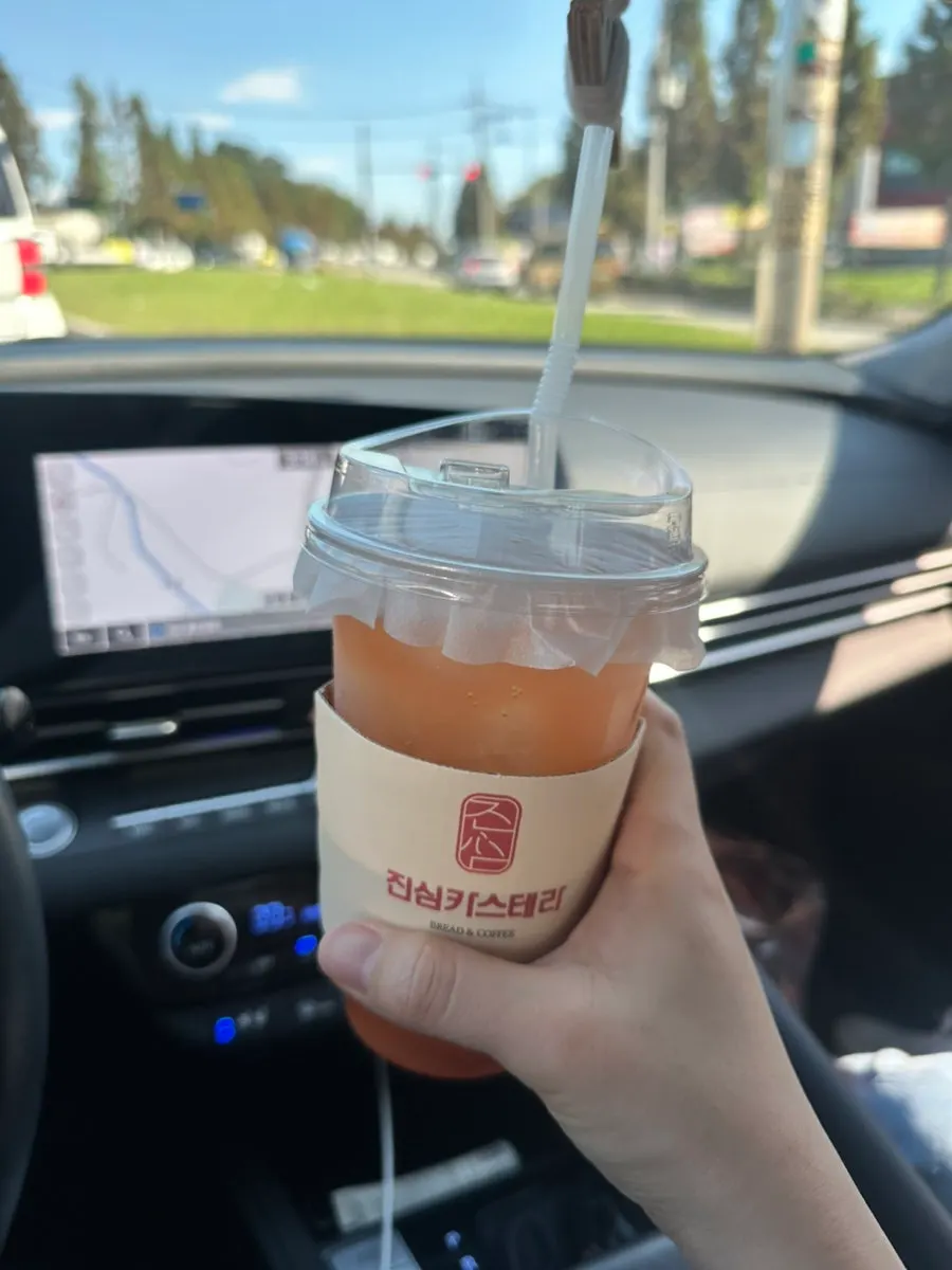 A glass of Jinsim Castella's grapefruit sour ade
