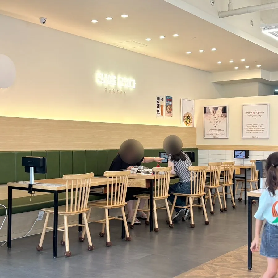 Interior tables after the lunch rush