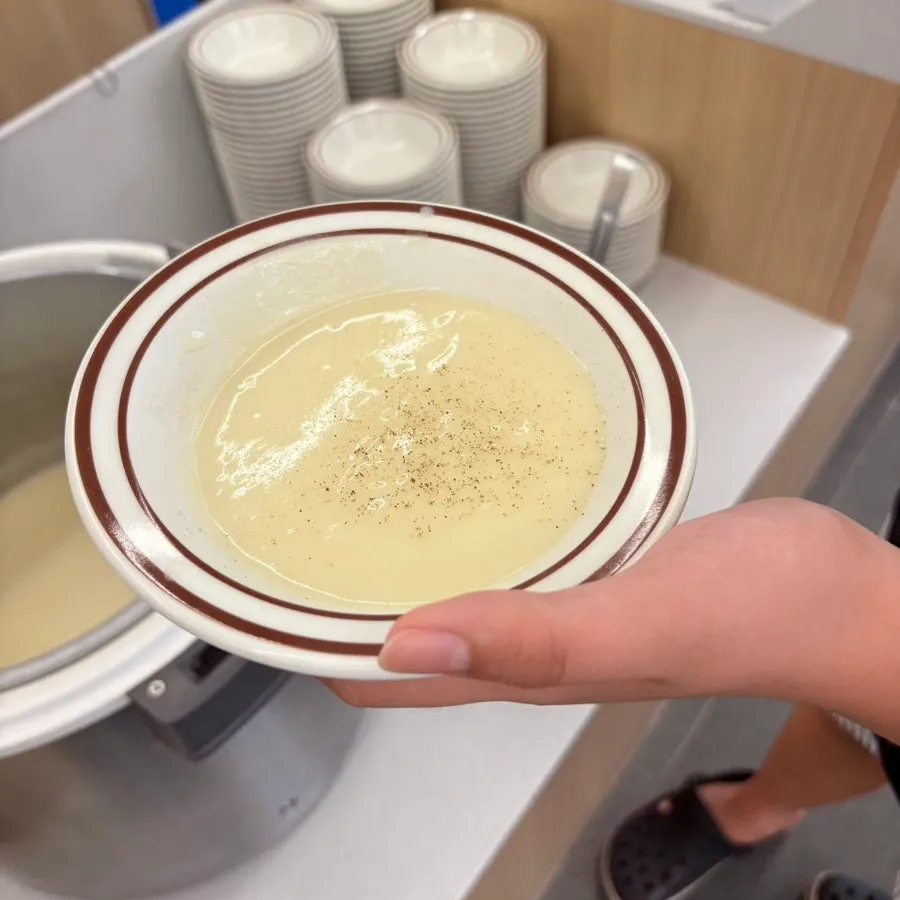 Soup at the self-serve bar