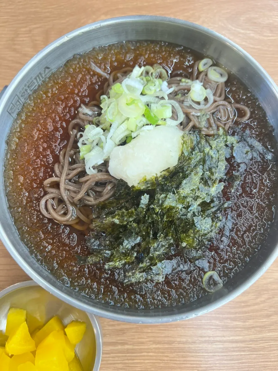 Chilled cold soba ordered alongside the cutlet