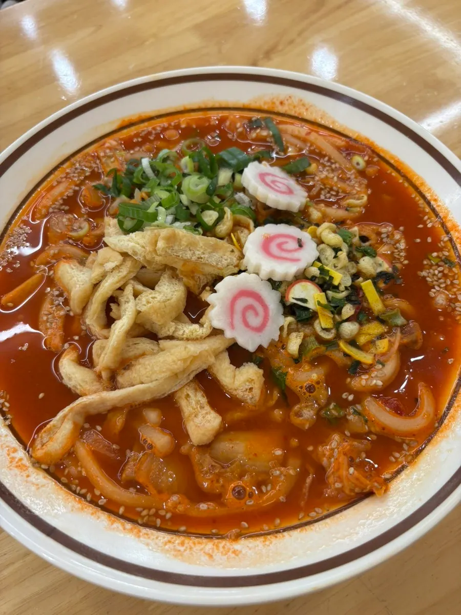 Close-up of Jinsim Kimchi Udon