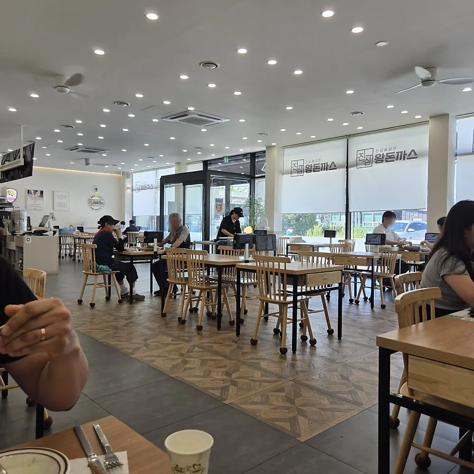 Interior with generously spaced tables