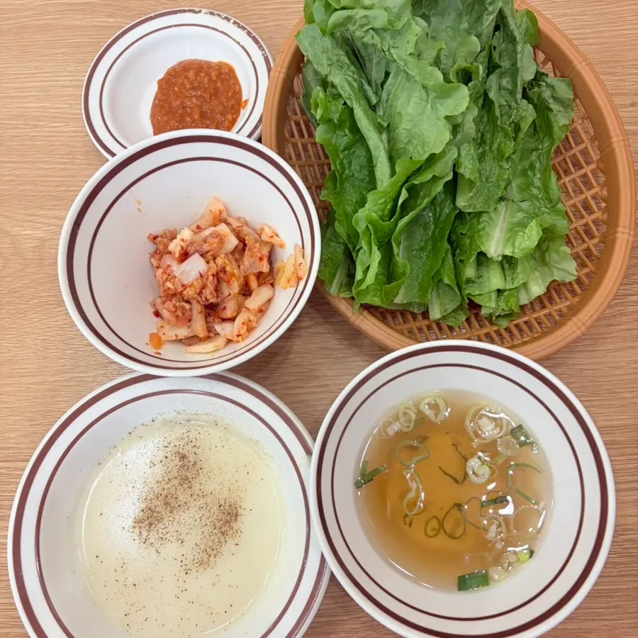 A generous tonkatsu spread with several menu items ordered together