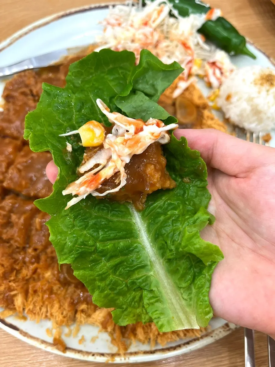 상추에 싸 먹는 왕돈까스