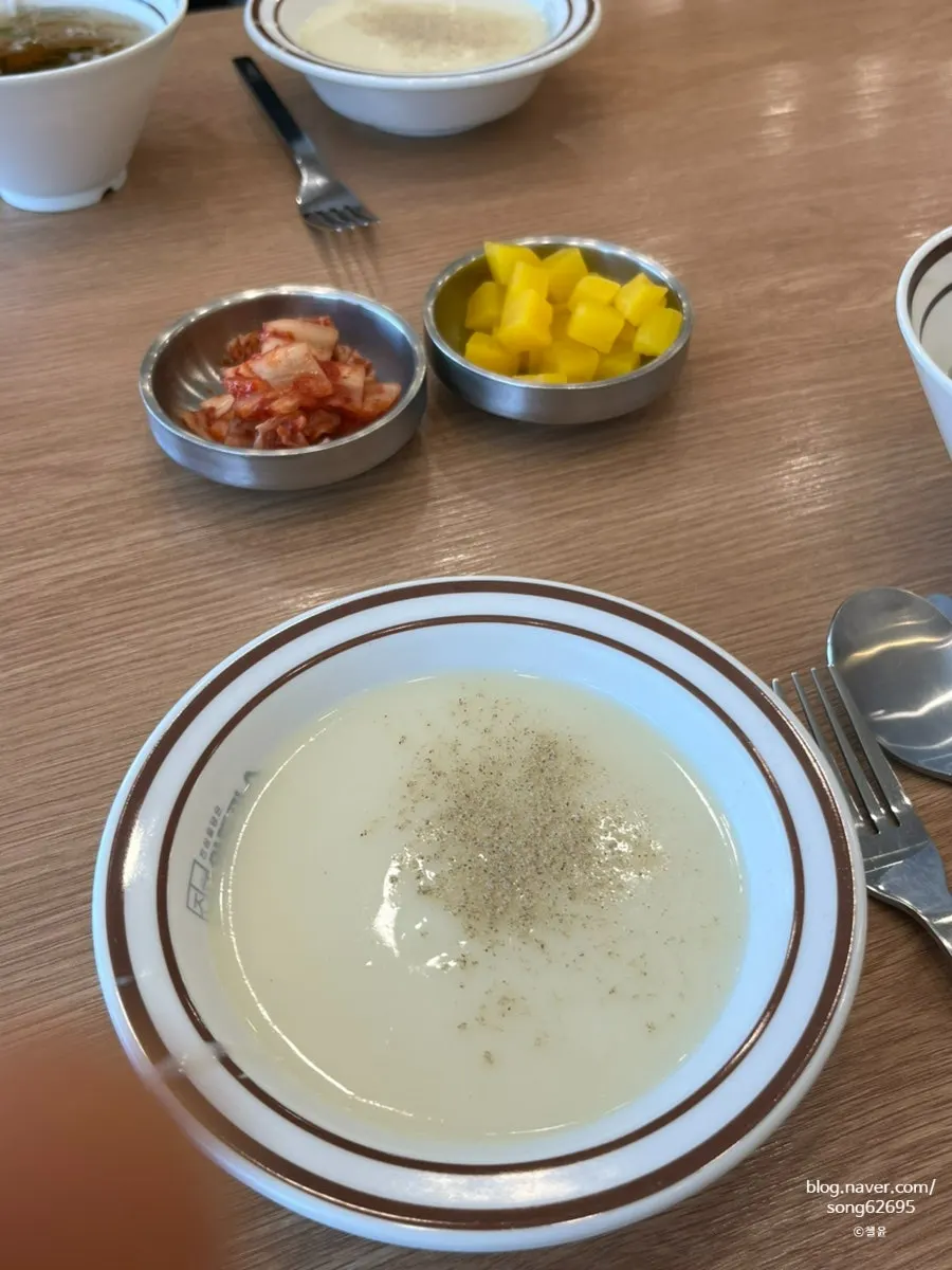 A cup of warm broth from the self-bar