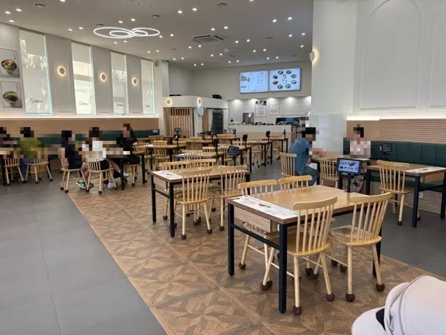 Interior with many tables