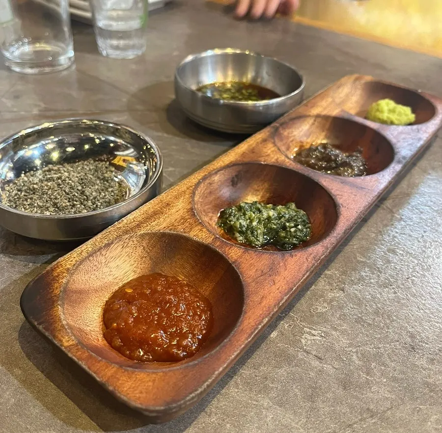 A mild, non-spicy set of basic side dishes