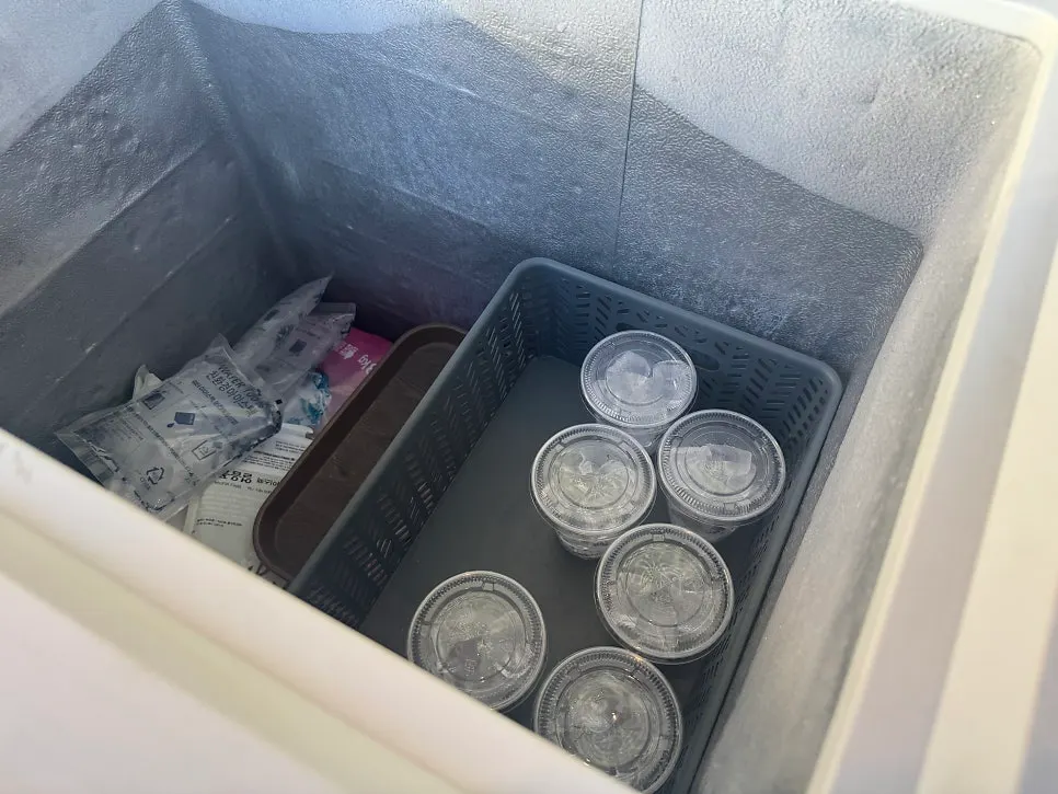 Self-serve ice and coffee corner