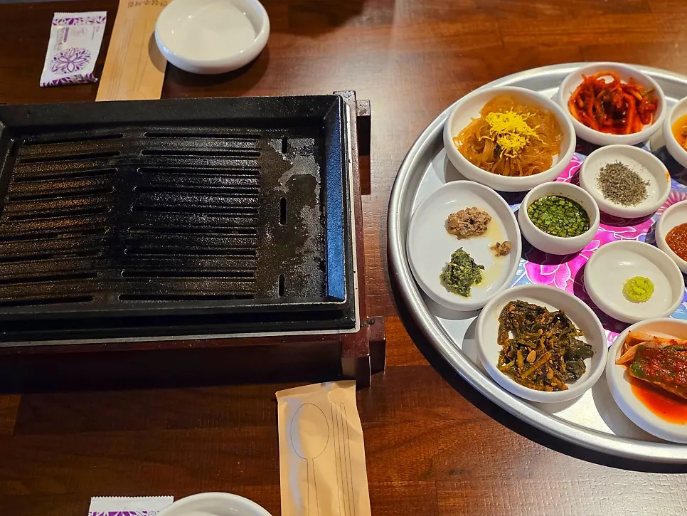 Charcoal brazier brought to the table