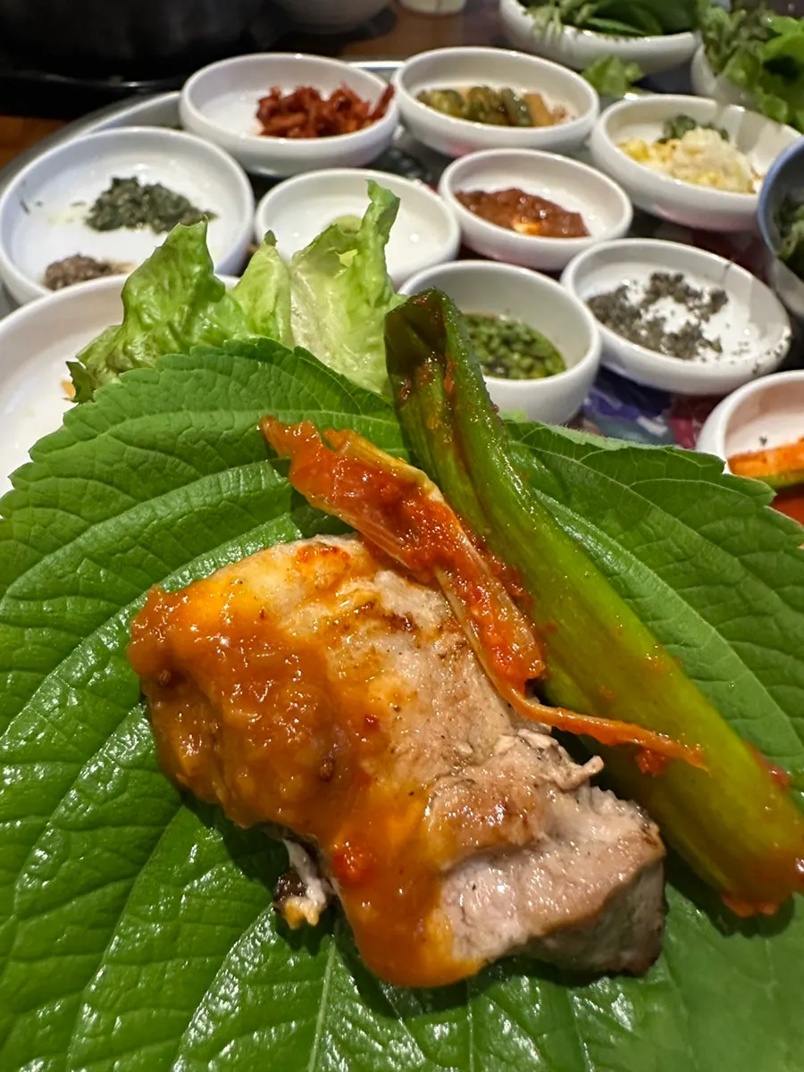Pork belly sliced into bite-size pieces