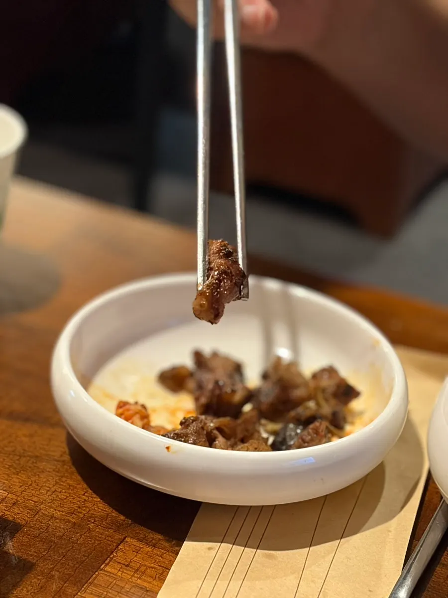갈비뼈 사이 살을 구운 2차 고기