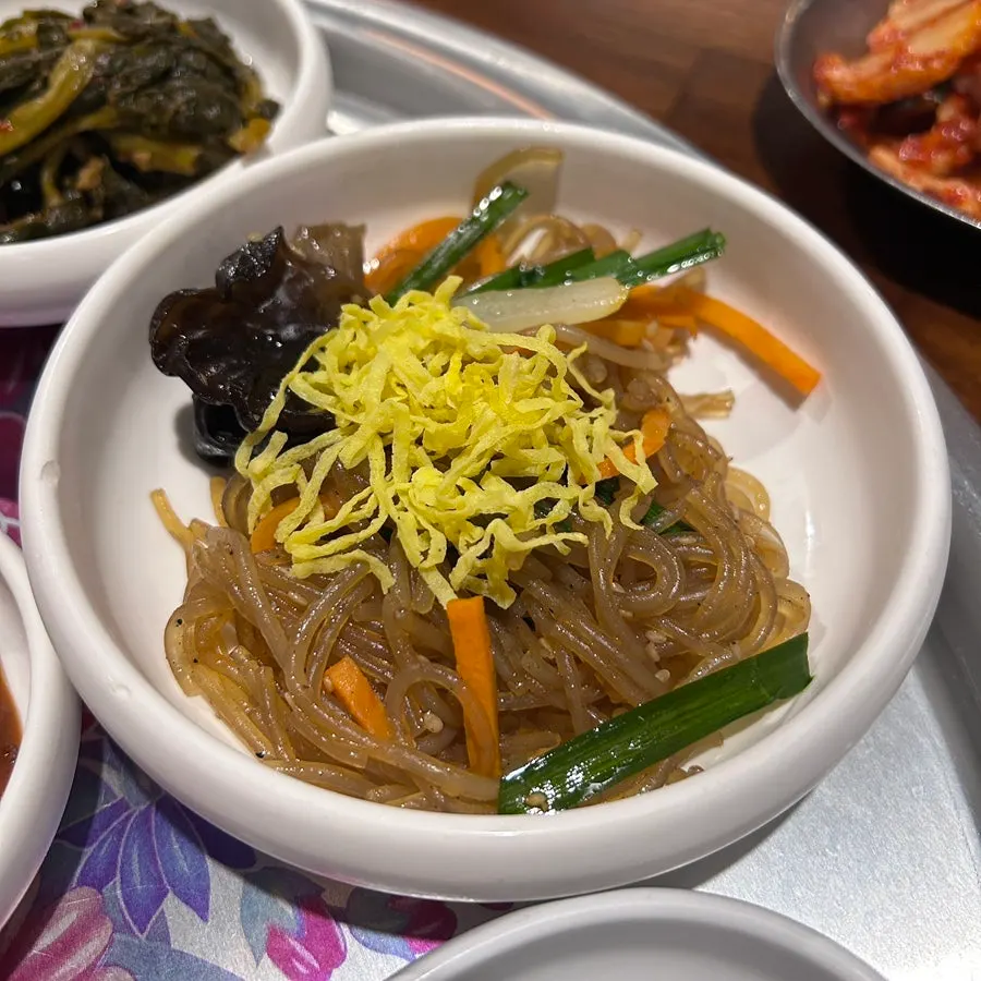 Japchae served as a basic side dish