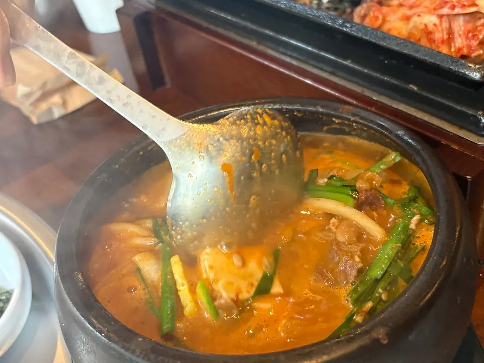 A pot of Jipbul Taebaek's spicy stew