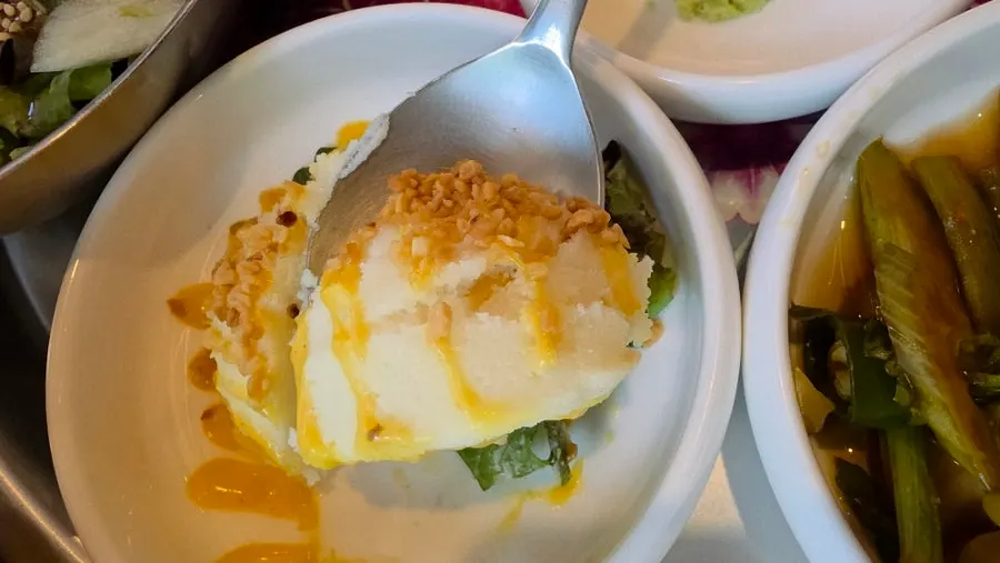 Yeolmu side dish eaten alongside the meat