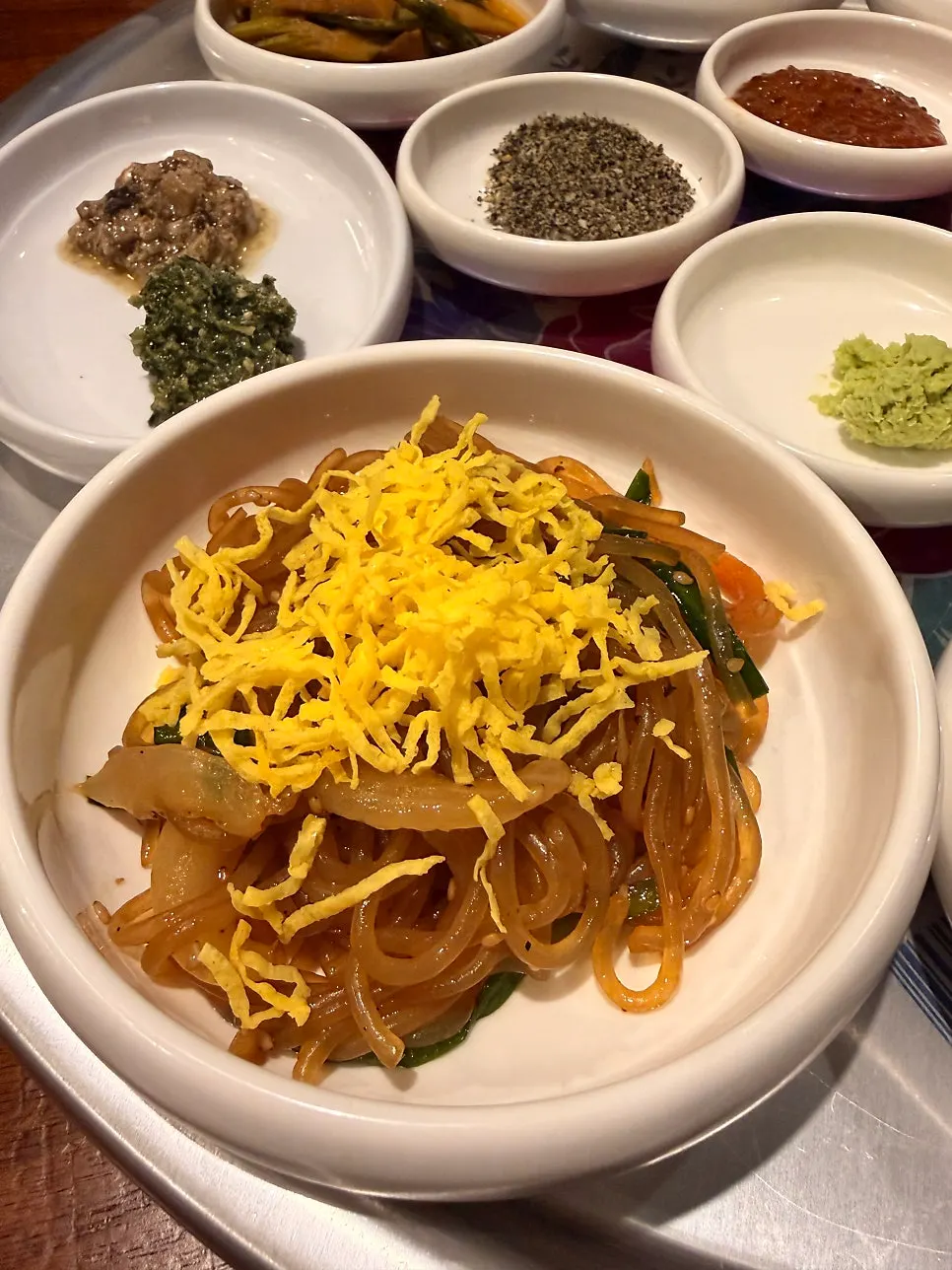 짚불태백 기본 상차림과 반찬