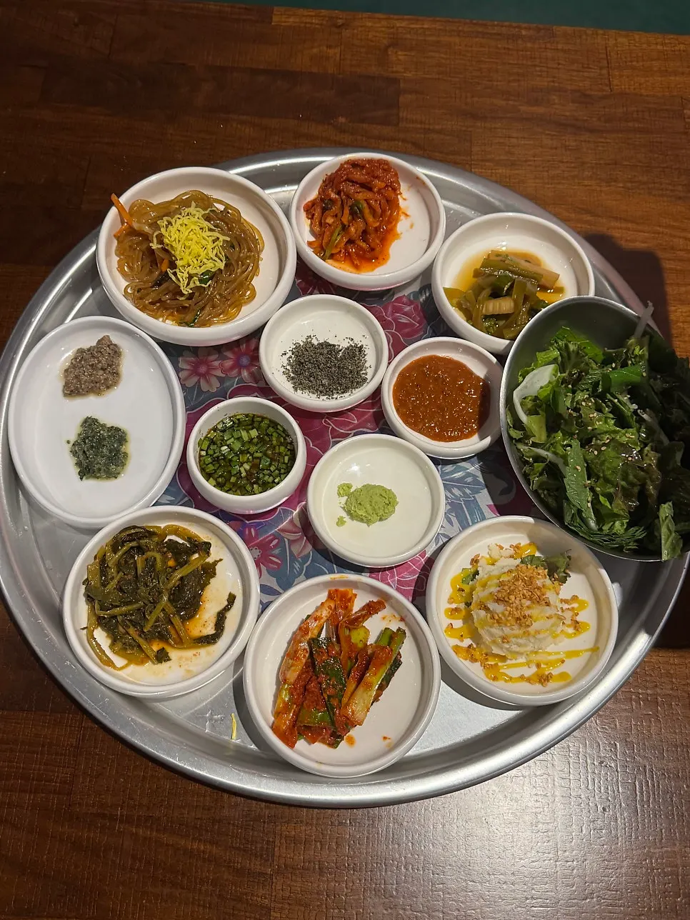 BBQ restaurant side dish spread