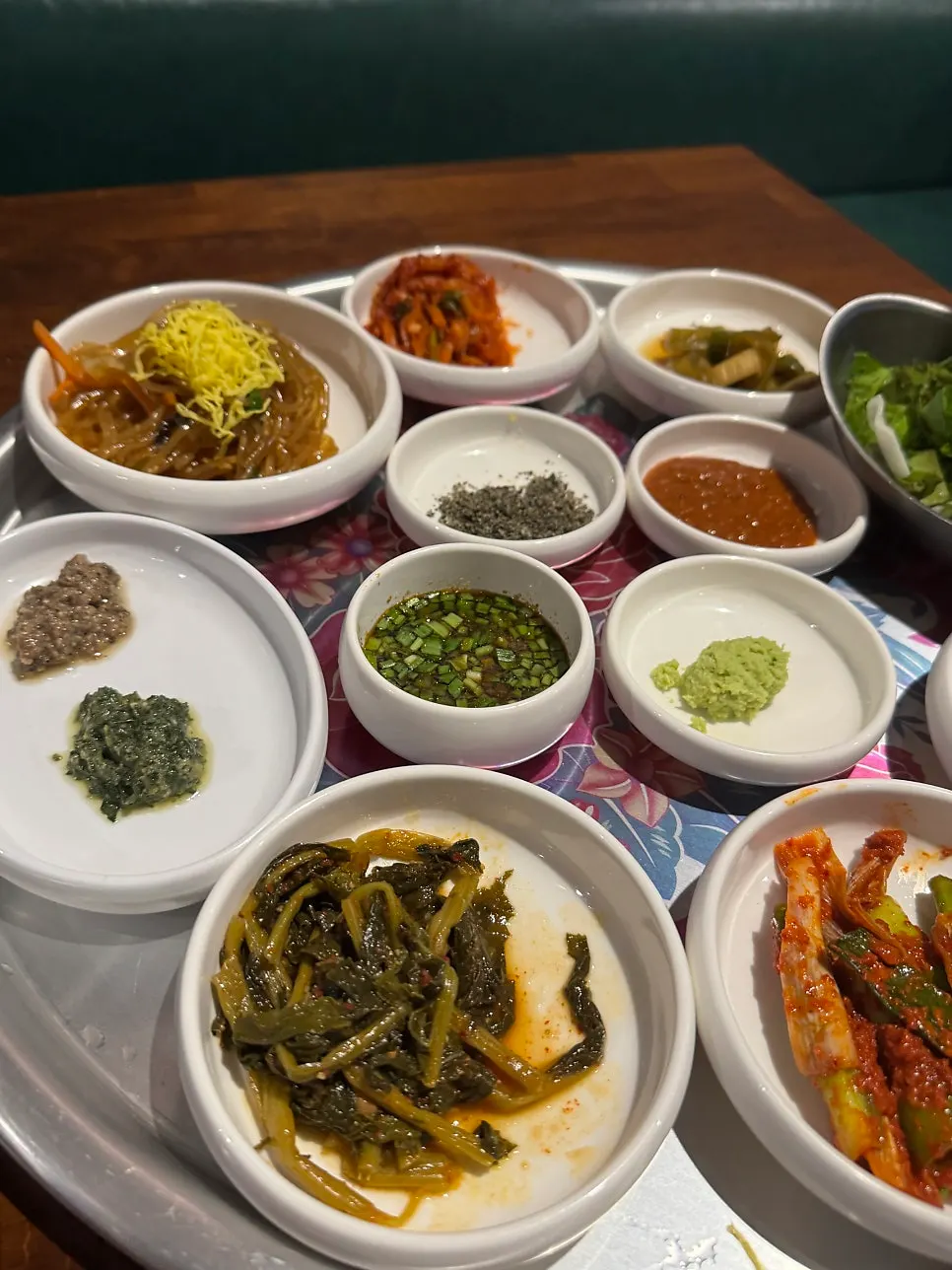 Plate of wrap vegetables and side dishes