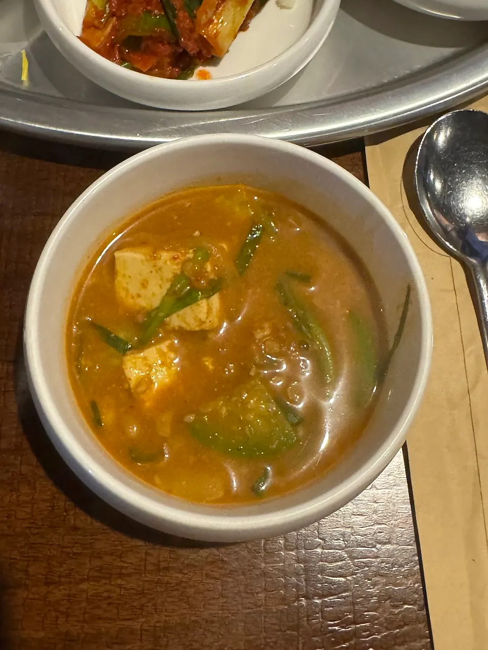 Cheonggukjang broth loaded with ingredients