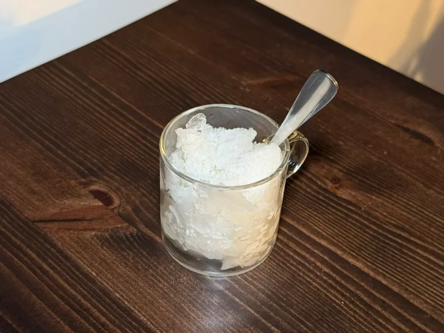 Lemon sherbet in a light, easy-to-finish portion size