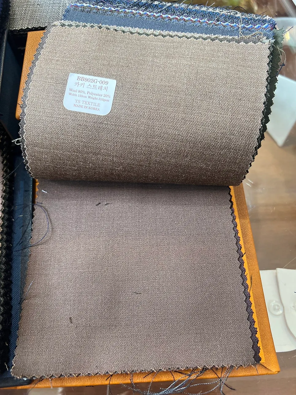 Various Prestige fabric colors from black to navy
