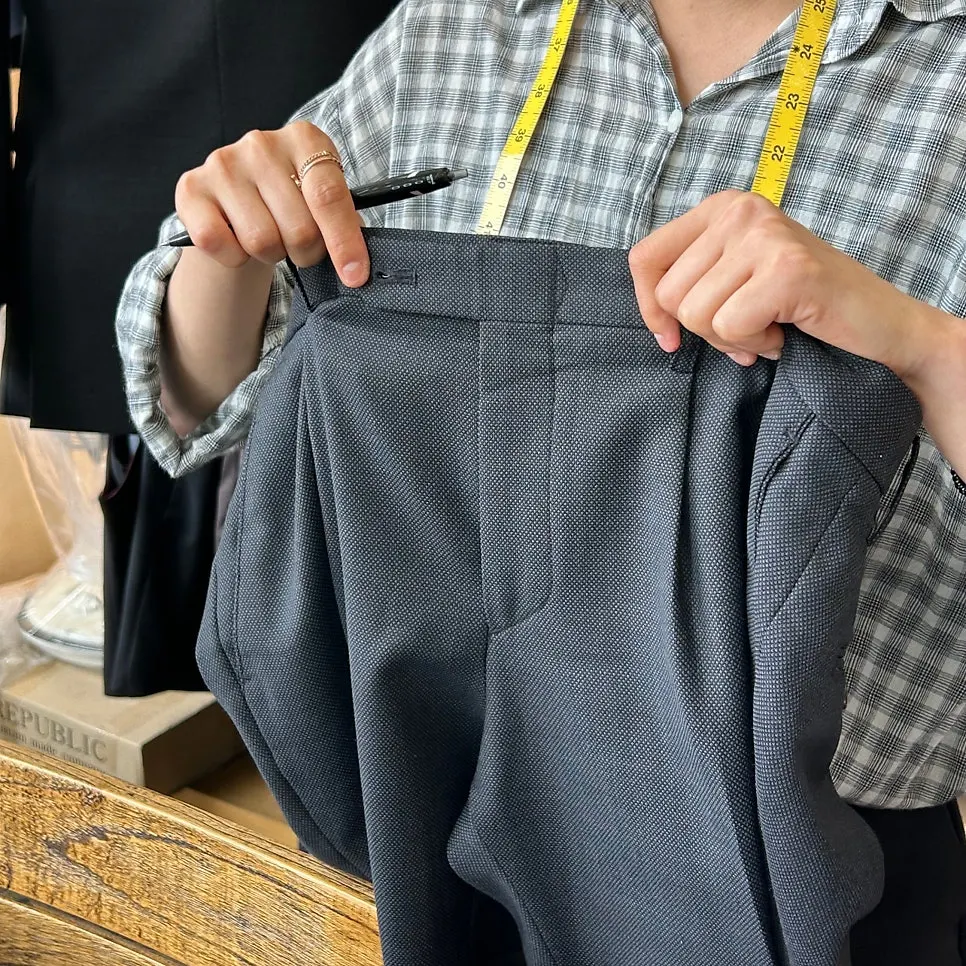 Consultation scene choosing trouser details
