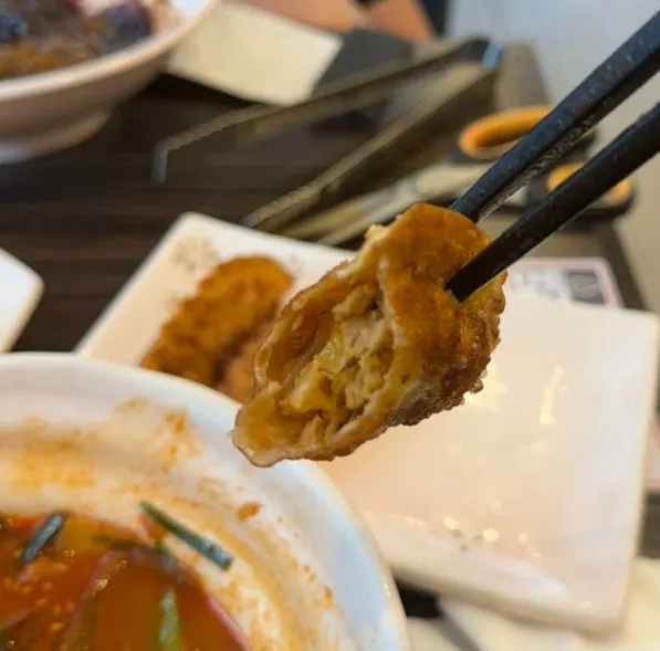 짬뽕튀김만두 접시