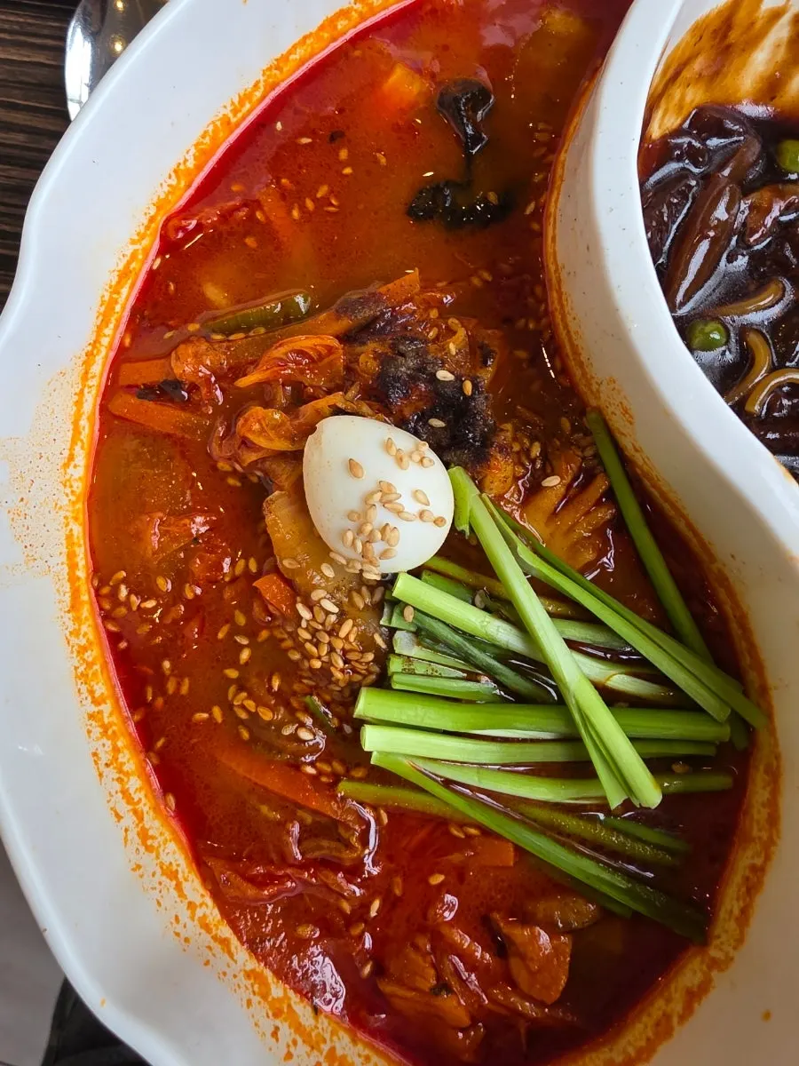 Jjamjjamyeon with jjamppong and jajang served together