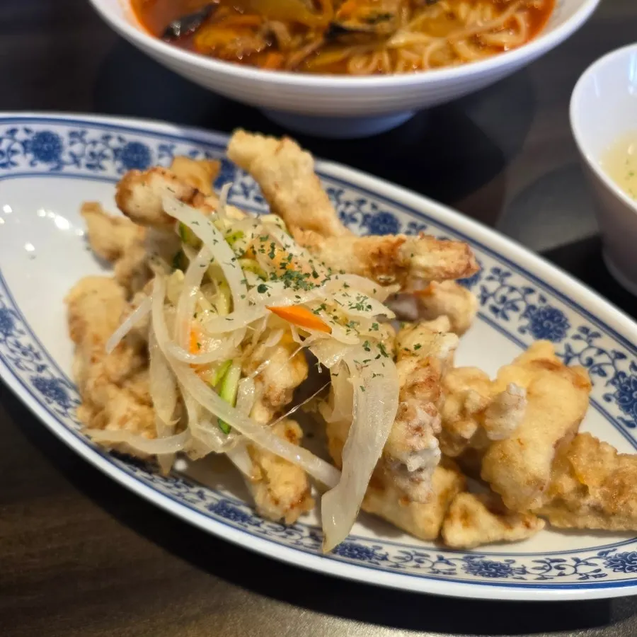 Tangsuyuk served as part of the jjajangmyeon set
