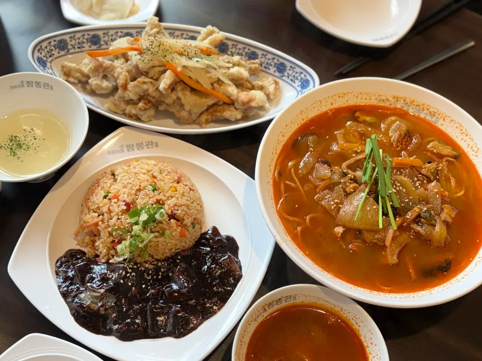 짬뽕관 방이점 세트메뉴 구성표