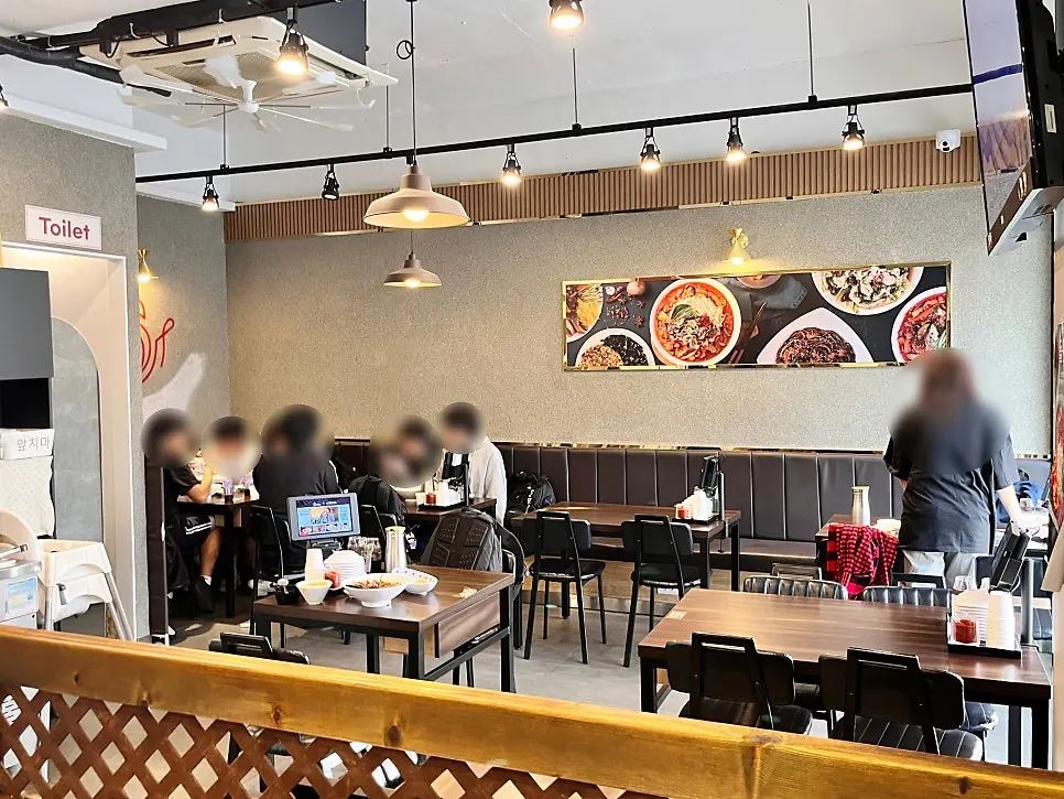 Interior view of the restaurant with afternoon customers