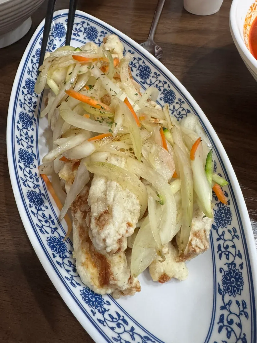 A generous plate of mini tangsuyuk