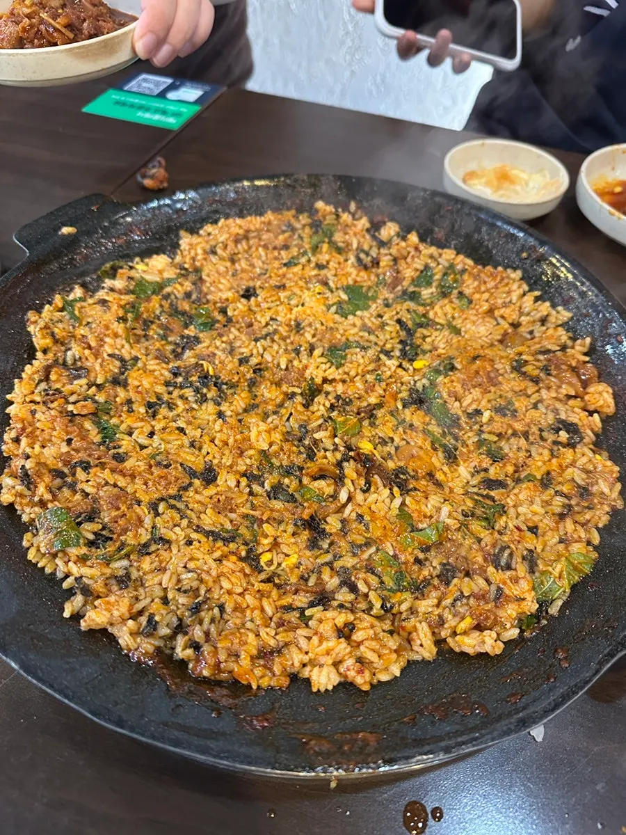 Finished cheese fried rice