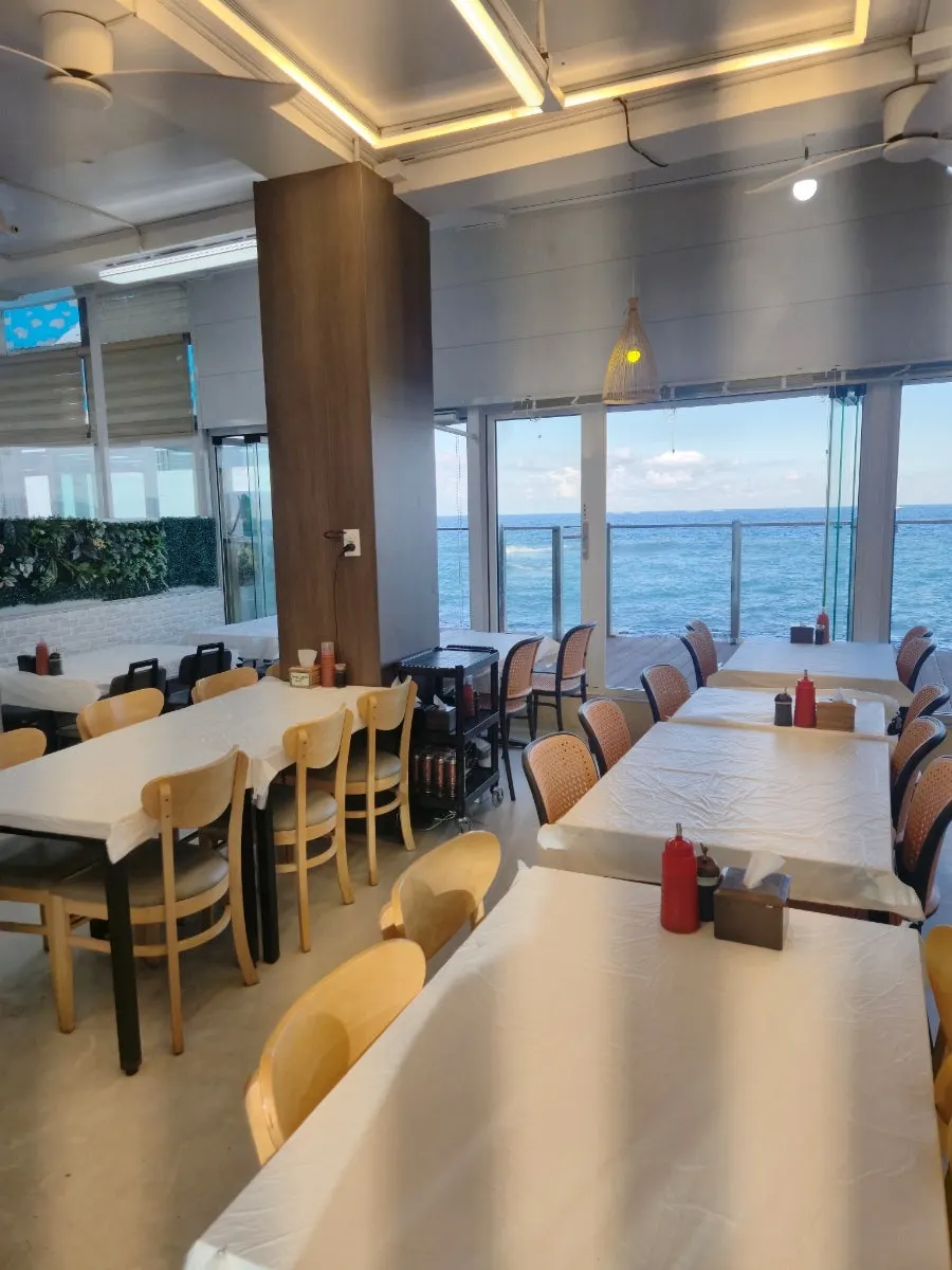 The Jumunjin sea view through the large window