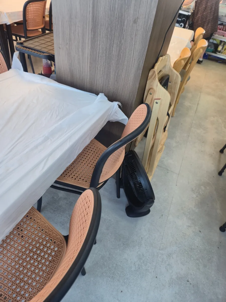 Baby chair placed inside the restaurant