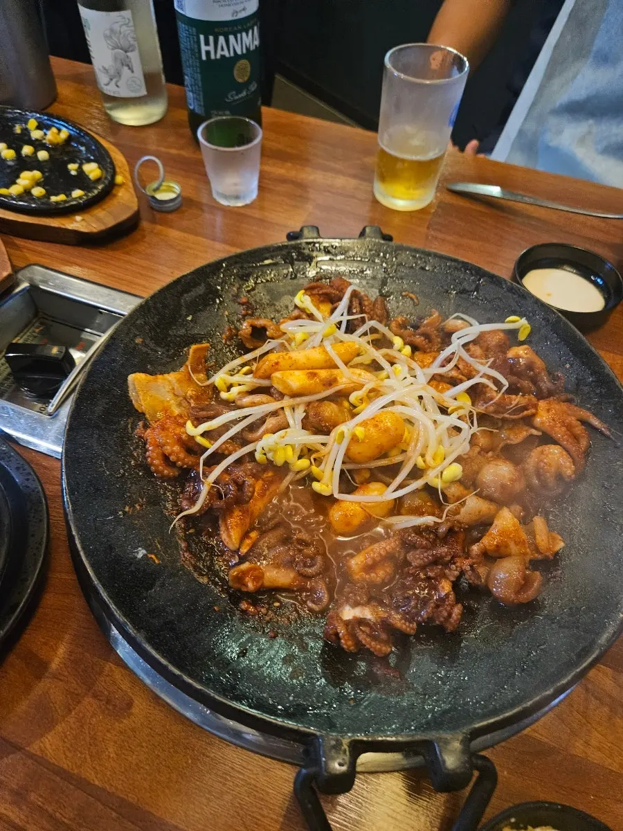 Octopus and pork belly soaked in seasoning