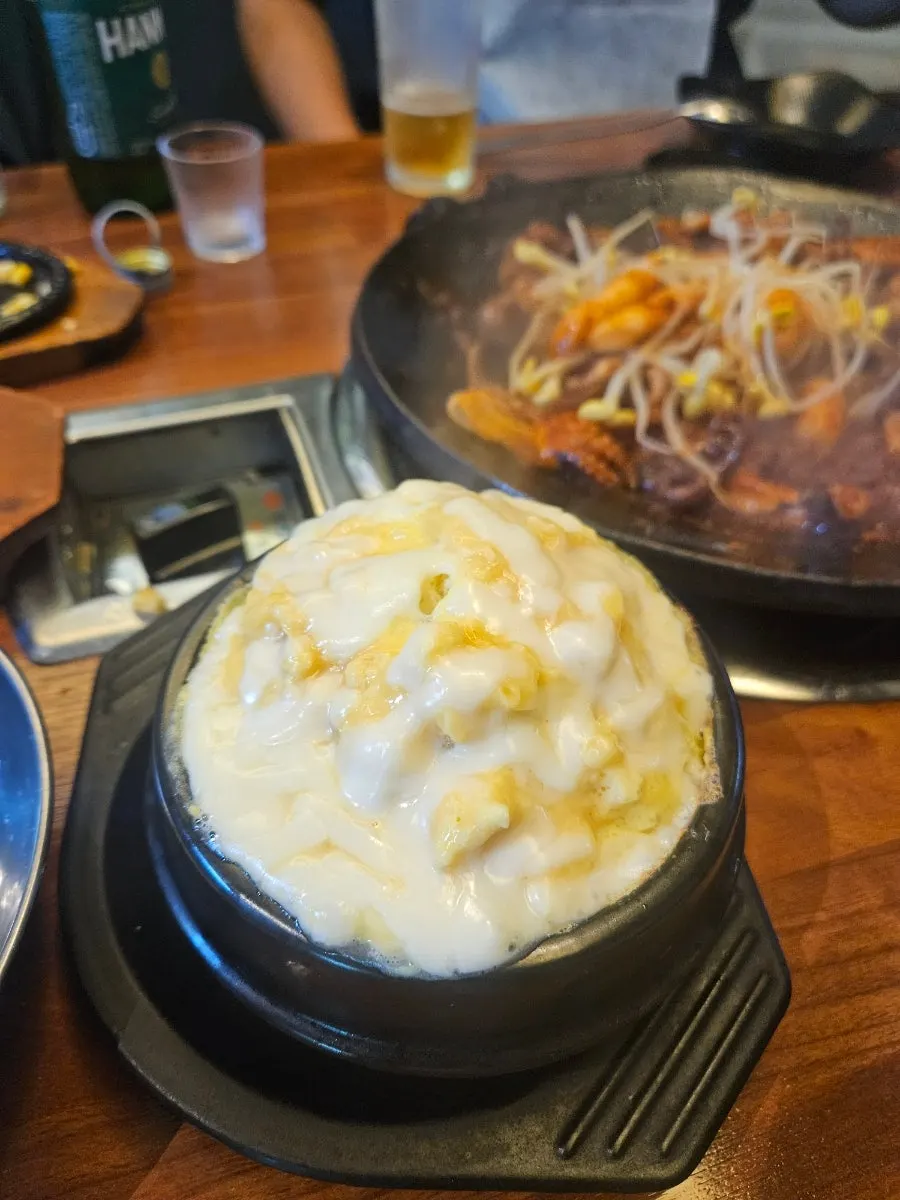 Cheese steamed egg chosen as the set side dish