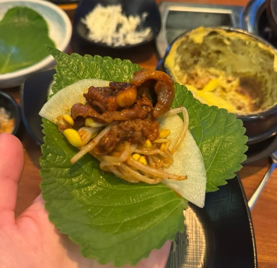 콩나물을 더한 쭈꾸미 쌈