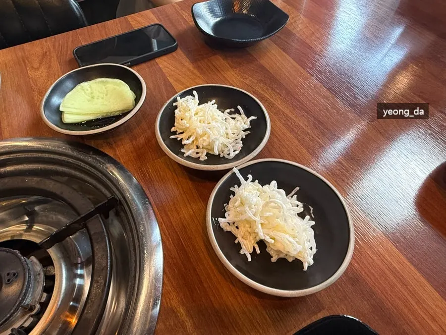 런치세트 3인 상차림 전체
