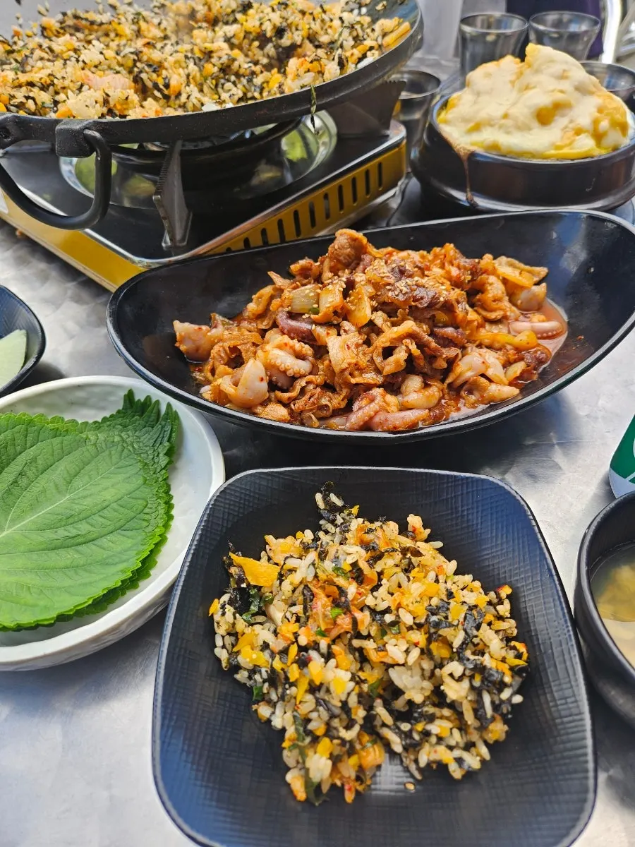 A plate of chewy octopus and beef brisket