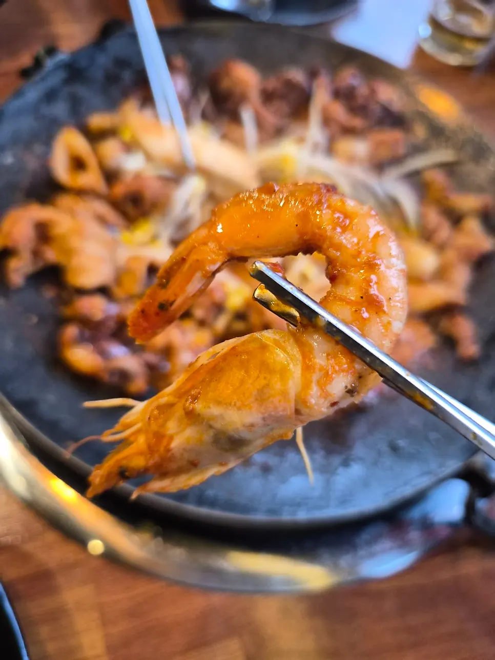 순한맛 철판 쭈삼새 완성 모습