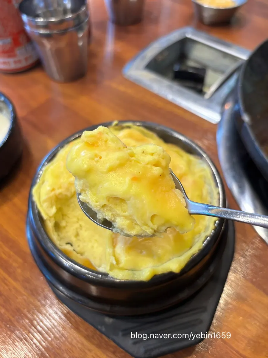 Cheese fondue alongside the octopus hot plate