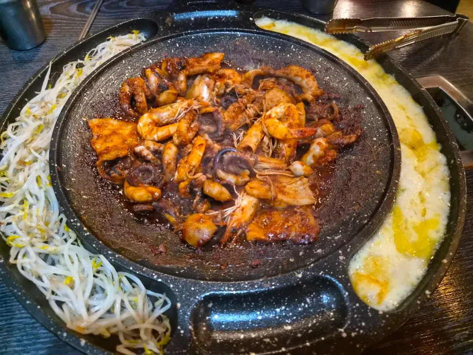 Fully cooked octopus with melted Rich Gold cheese