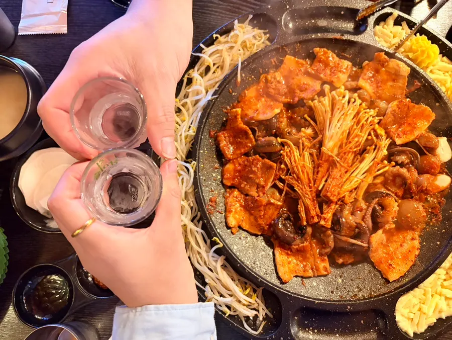 A perfectly cooked plate of jjuksam