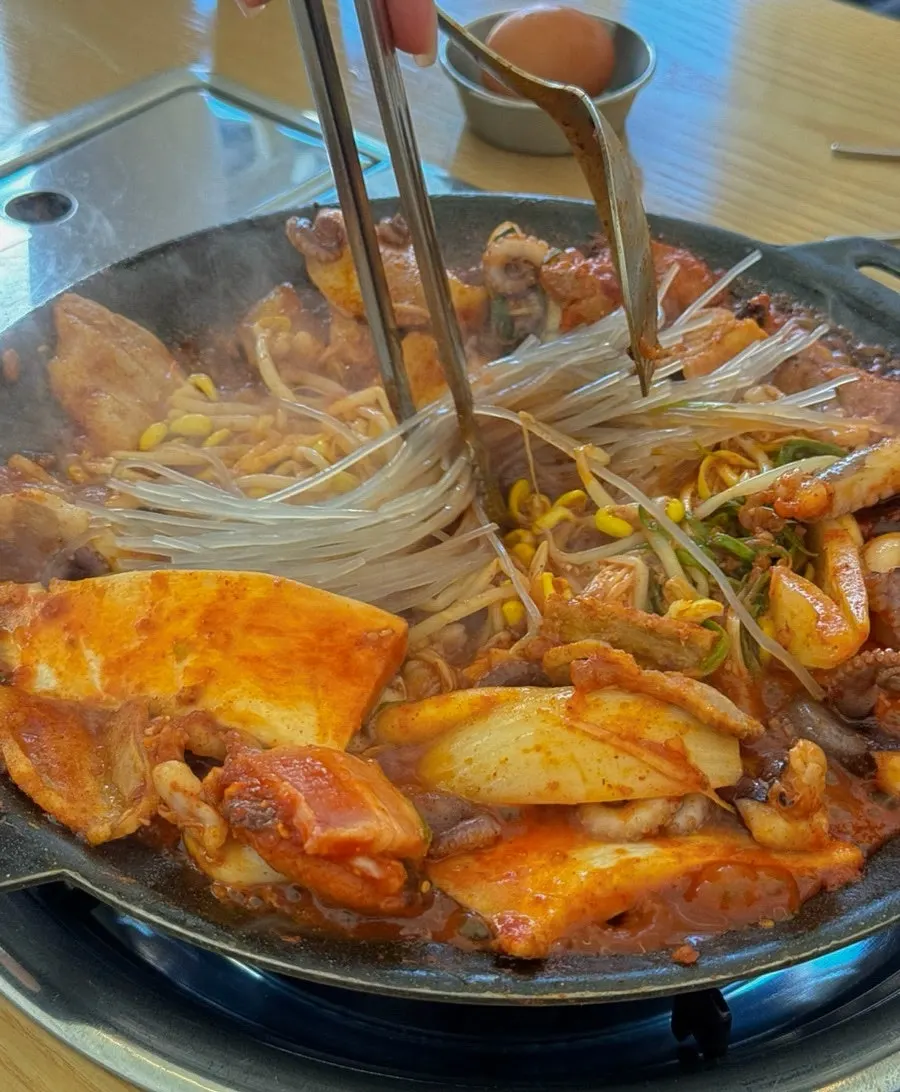 Sauce-soaked jjuksam stir-fry